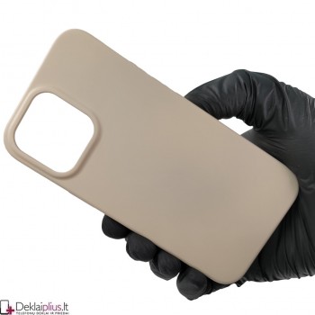 Kieto silikono 2 mm.storio dėklas - smėlio spalvos (Apple Iphone 14 Pro Max)